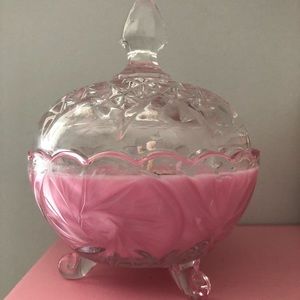 Vintage glassware repurposed into beautiful quality candles